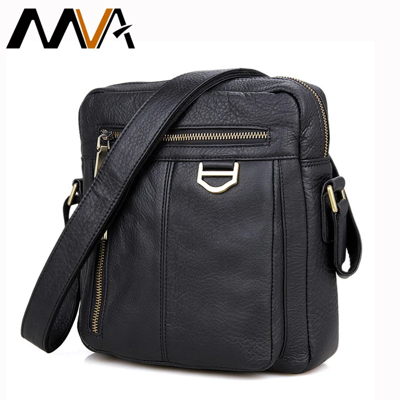 MVA Small Shoulder Messenger Bags Fashion Genuine Leather Men Bag Men's