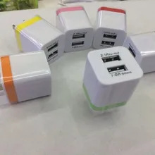 100 шт/партия США Plug 2 USB с двойным портом настенное зарядное устройство для дома и путешествий AC адаптер питания для iPhone 7 6 5s для iPad для samsung