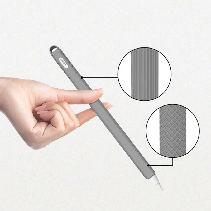 Tablet Touch Stylus Pen Protective Cover Case Pouch Soft Silicone Tips Cap Sleeve Anti-Slip for Apple Pencil 2