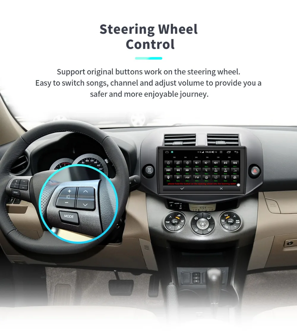 Discount JOYING Android 8.1 4GB+64GB Octa Core support 4G stereo one din car radio player Voice Command IPS FOR Toyota RAV4 2007-2011 HD 26
