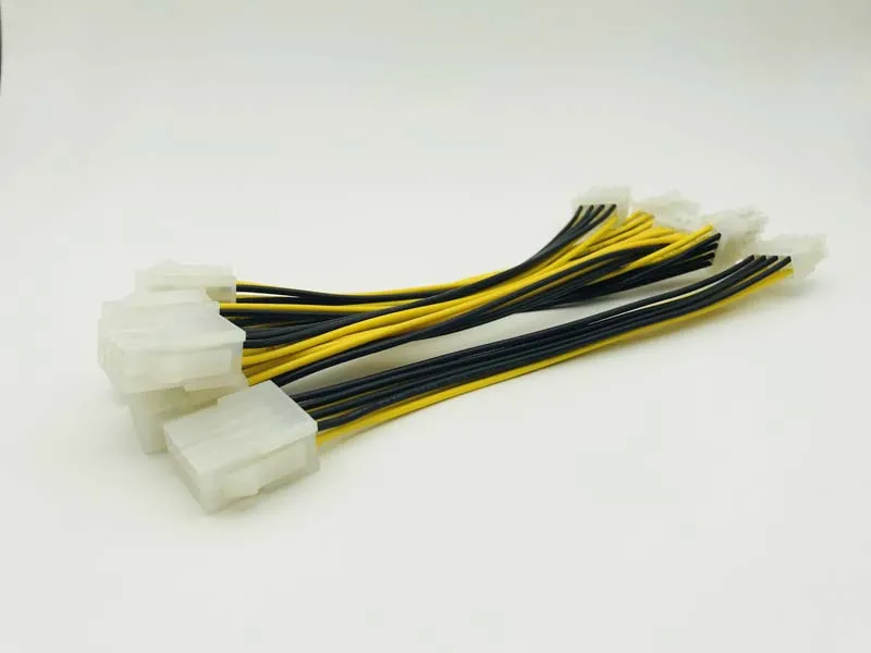 5PCS Cable 20cm 8Pin Male to 8Pin Female PC CPU Power Supply Extension Cable Cord Connector Adapter for BTC Miner Mining