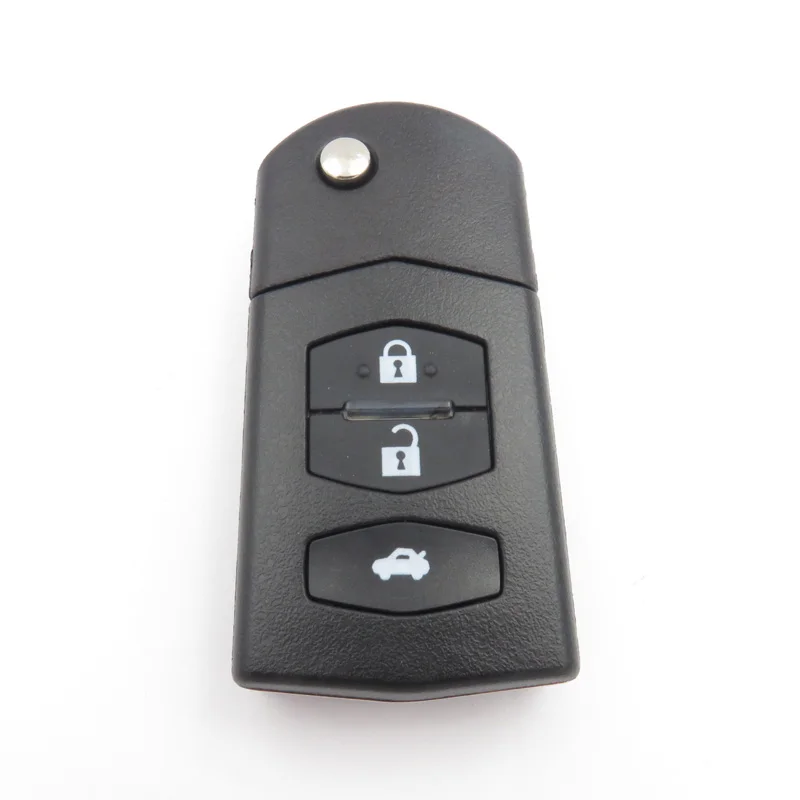 Складной автомобильный ключ для MAZDA 2 3 5 6 RX8 MX5 чехол с откидным пультом дистанционного управления Fob авто Замена 3 кнопки части от пустой ключ без логотипа