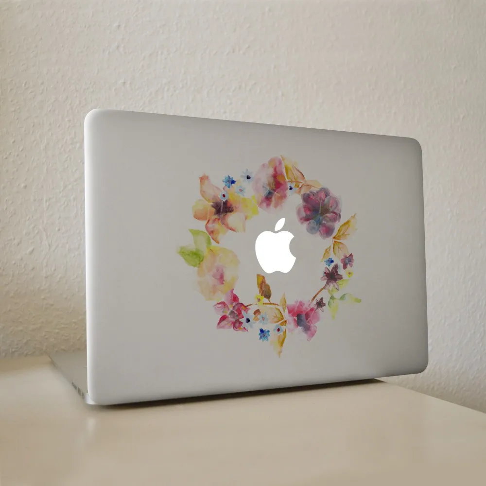 Абстрактная акварель венок гриф стиль виниловая наклейка ноутбука Стикеры для DIY Macbook Pro Air 11 13 15 дюймов кожи ноутбука