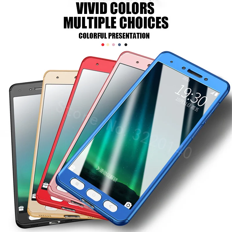 360 Degree Full Cover Case For Xiaomi Redmi Note 4 4X Case Hard Back Cover For xiaomi redmi Note 4 Pro Shell With Tempered glass-3