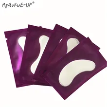 100 пар Фиолетовый Пакет под накладки для глаз накладки для ресниц наращивание ногтей строгие обертывания макияж ресниц Инструменты
