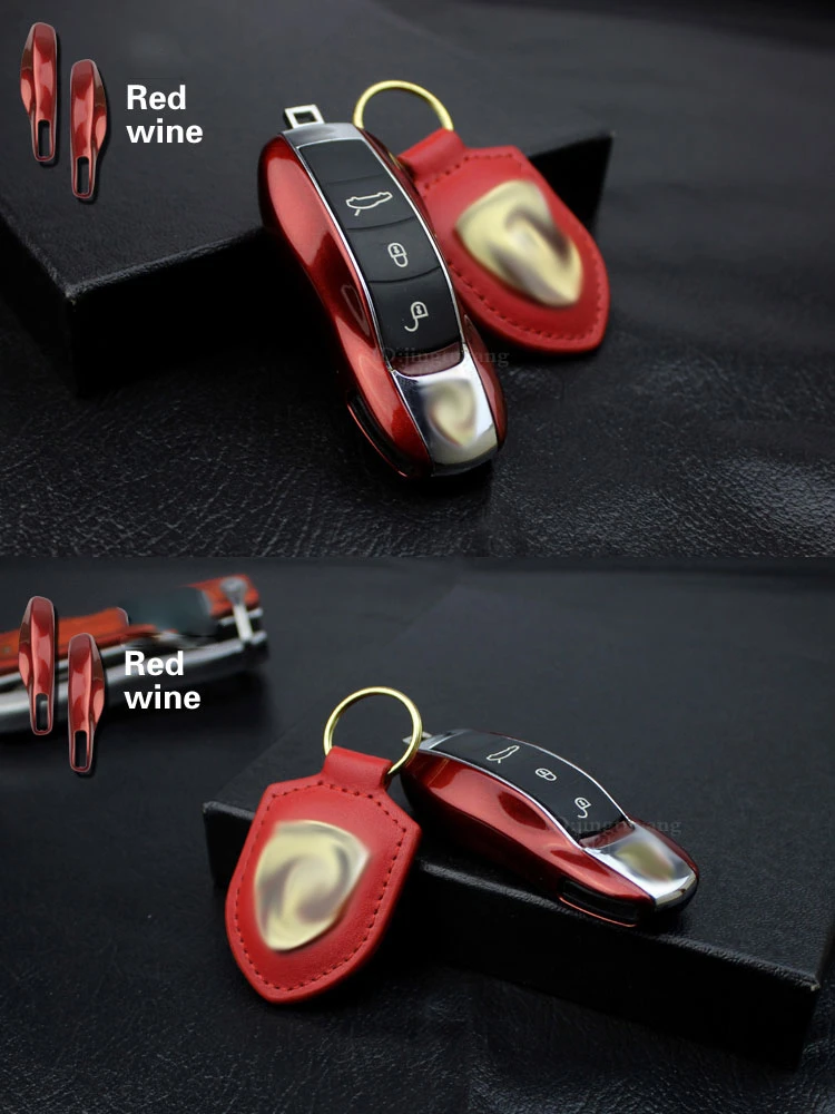 Wine Red FOB Remote Key Case Key Cover0