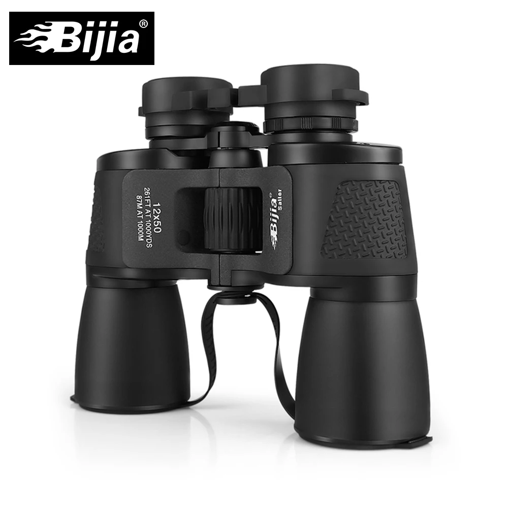 BIJIA 12x50 واسعة زاوية عالية الجودة الكلاسيكية تلسكوب المهنية الصيد مناظير عالية Hefinition للماء