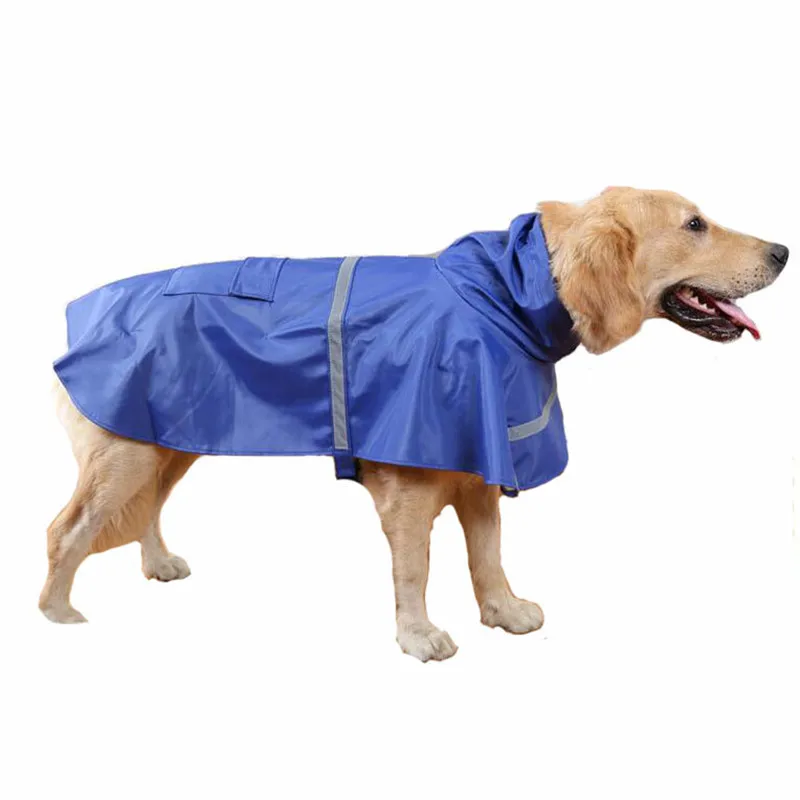 Reflective Big Pet Dog Raincoat Waterproof Dog Coat Jacket Medium Large