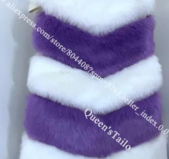 Новые женские жилет из искусственного меха Цвет исправленными миди длинное зимнее пальто Высокое качество Искусственный мех пальто - Цвет: 7 lines light purple