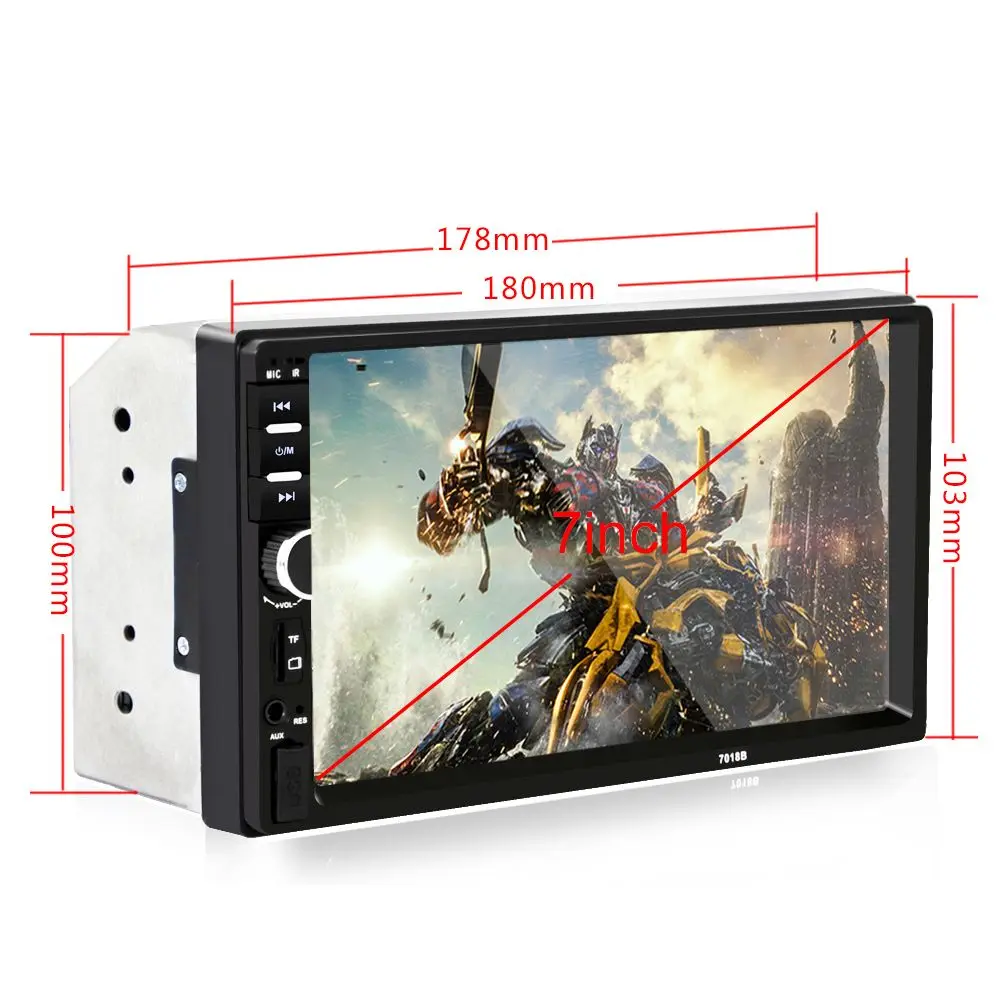 Новый 7 "2 Din сенсорный экран автомобиля MP5 плеер Bluetooth Стерео FM радио USB/TF AUX In