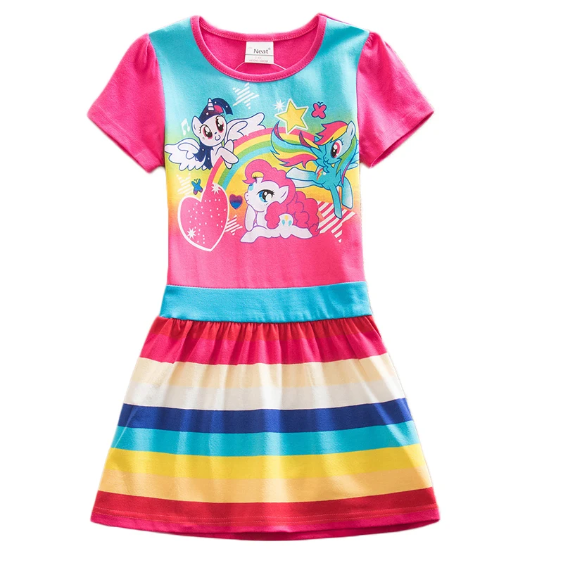 

4-8Y NEAT 2017 New Dress Flower Baby Girl Print Lace Party Princess Dresses Vestidos Child Clothes Kids Wear Nova Dresses SH9113