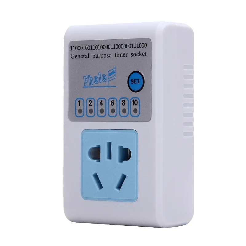 2pcs Electronic Timer Socket Push Button Switch Socket Countdown For