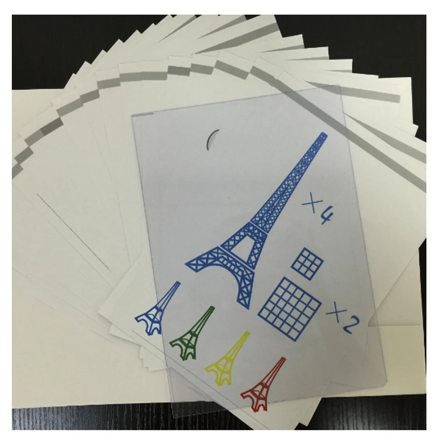 KEMBONA 3d pen printing model paper with 40 designs make children easy learn how to work out with a 3d pen