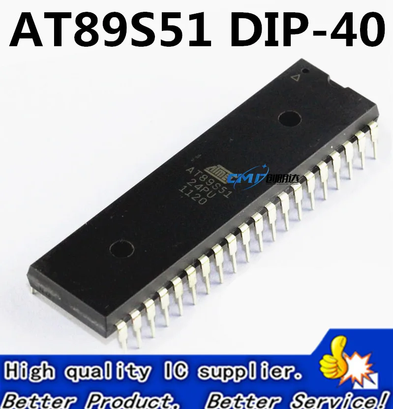 Бесплатная доставка 100 шт./лот AT89S51-24PU DIP-40 AT89S51 | Электроника