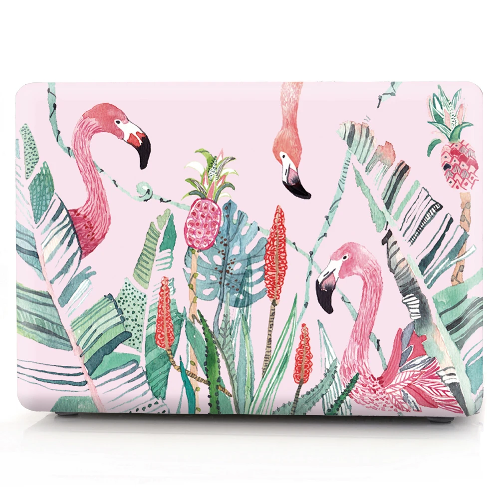 Printed Coque For MacBook Air Pro Retina 11 12 13 15 Cover Cartoon Pink Flamingo Hard PVC for Macbook Air Pro 13 2017 2018 Cover (2)