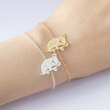 Цепи Нержавеющая сталь Для женщин Для мужчин коала браслет милые животные медведь браслет в Корейском стиле уникальный День рождения Jewelry подарки Bijoux