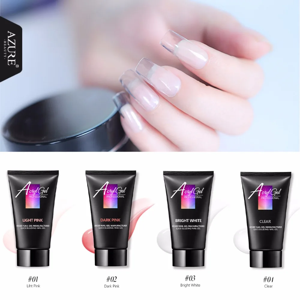 Azure Beauty 30g Poly UV Builder Gel Nail Art Tips Crystal Extend Led