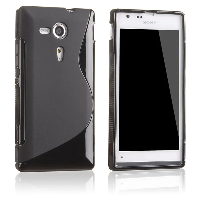 

4 Color S-Line Anti Skidding Gel TPU Slim Soft Case Back Cover For Sony Xperia SP M35h C5302 C5303 C5306 Mobile Phone Cases