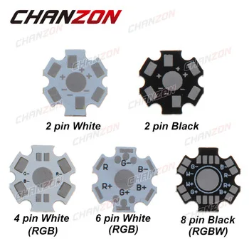 CHANZON 1W 3W 5W Heat Sink LED Aluminum Base Plate PCB Board Substrate 20mm Star Kit DIY Cooling Heatsink 20 mm for 1 3 5 W Watt