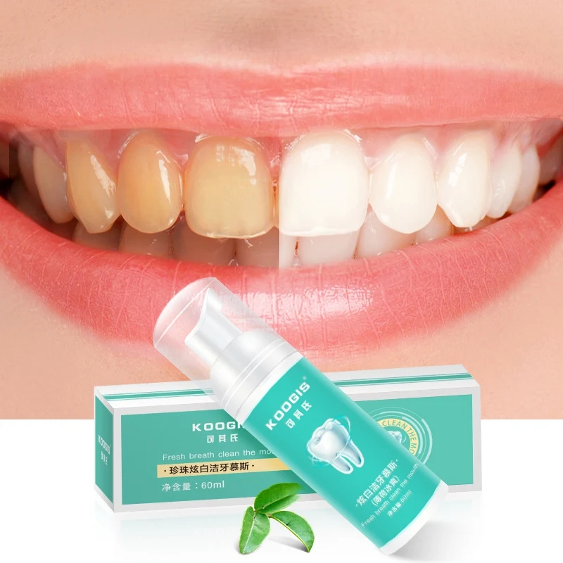 Ярко-белый жемчужный зажим для тюбика зубной пасты удаление пятен зубов очистка рта Отбеливание зубов Пена зубы мусс