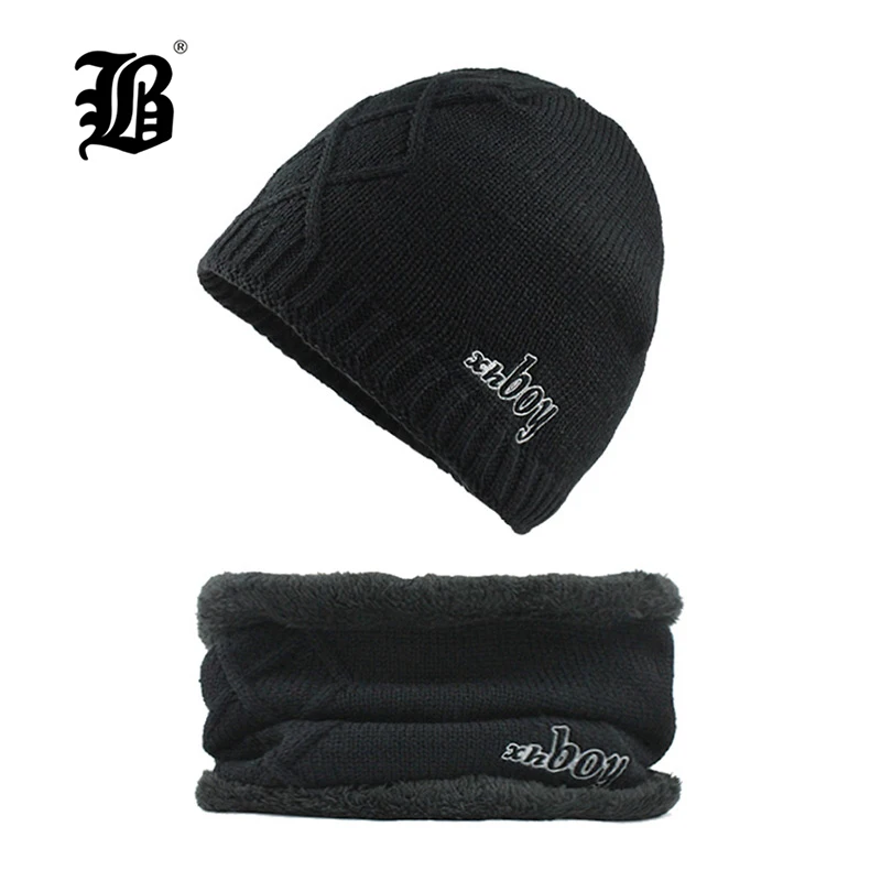 [FLB] зимняя шапка Skullies Beanies для мужчин и женщин мужская вязаная шарф маска