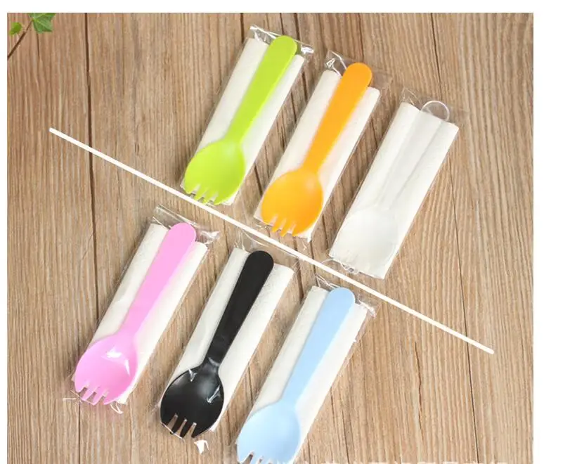 Disposable spoon Fork Fork Spoon Fruit fork Cake fork Plastic paper