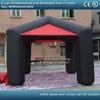 Free shipping 4mWx4mLx3.6mH 4 legs inflatable kiosk inflatable bar booth with removable door curtains enclosure exhibition tent 3