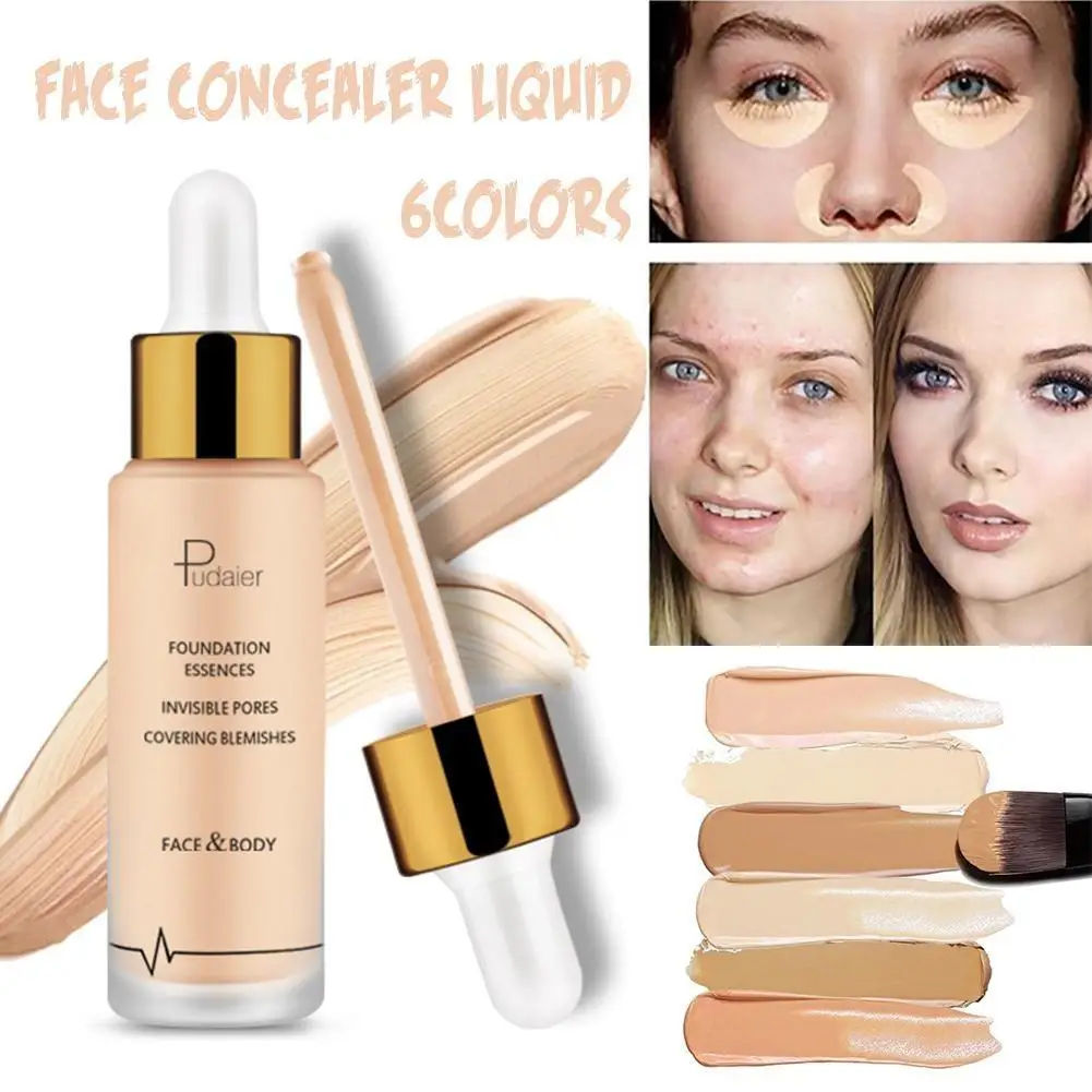 

Face Concealer Makeup Moisturizing Liquid Foundation Pores Blemishes Covering