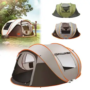 

5-8 People Ultralight Large Automatic Camping Tent Windproof Waterproof Instant Pop Up Tent Family 4 Season Sunshade Canopy
