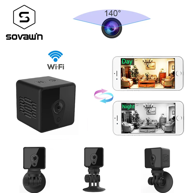 

S1 Wifi Mini Camera Night Vision IP P2P Motion Detection Camcorder 140 Degree HD Video Recorder Portable Cam for Android Phone