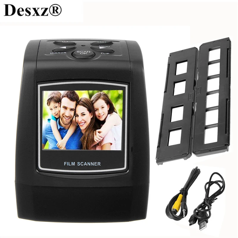 

Film Scanner Photo 35mm Slide Digitalizer Analog to File Save to SD Film scan Photo Scanners Negative Film 2.4'' LCD Screen