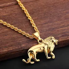 Новая мода Сплав Лев животное кулон ожерелье хип-хоп ожерелье s длинная металлическая цепочка для свитера для мужчин и женщин ювелирные изделия подарки