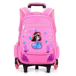 2019 съемные детские школьные сумки с 2/3 колесами Детский рюкзак на колесиках Детские Сумки на колесиках для девочек водонепроницаемый