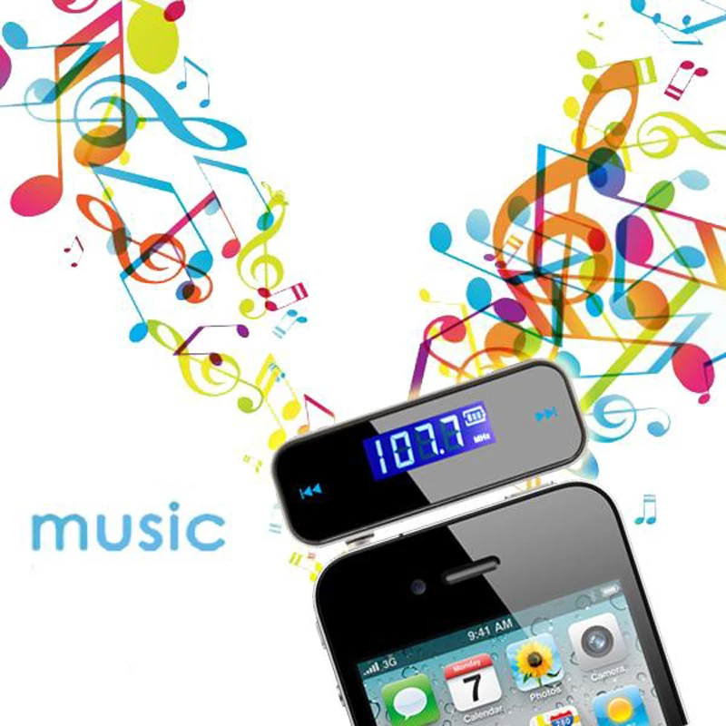 

kebidumei Mini Wireless LCD 3.5mm In-Car Handsfree Car Kit Music Audio FM Transmitter USB For iPhone Electronic Car MP3 Player