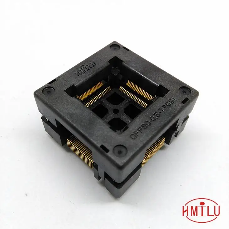 TQFP80 FQFP80 QFP80 OTQ-80-0.5-02 Burn in Test Socket Pitch 0.5mm IC Body Size 12x12mm Test Adapter