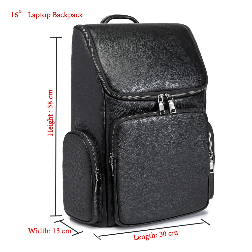 Дизайнерская мужская качественная оригинальная кожаная повседневная модная большая Вместительная дорожная школьная сумка для колледжа рюкзак для мужчин 131419-18