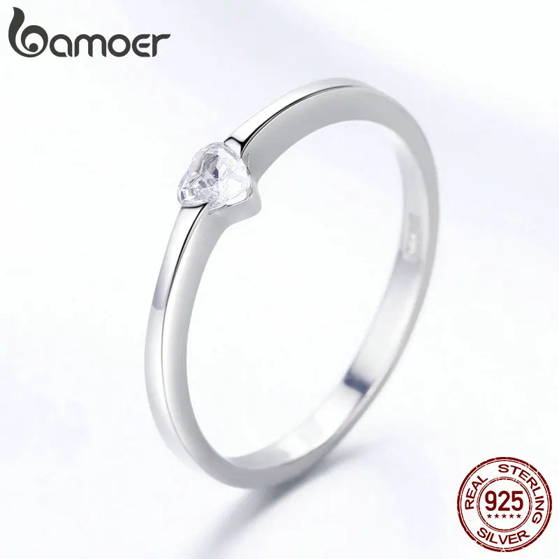925 Sterling Silver Luminous Finger Ring Simple Heart Wedding Rings Women Wedding Engagement Jewelry SCR450 Silver Ring Wedding Rings Finger Rings Womens Ring Jewelry Rings Ring Jewelry