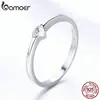 bamoer 925 Sterling Silver Luminous Finger Ring Simple Heart Wedding Rings for Women Wedding Engagement Jewelry SCR450 ► Photo 3/6