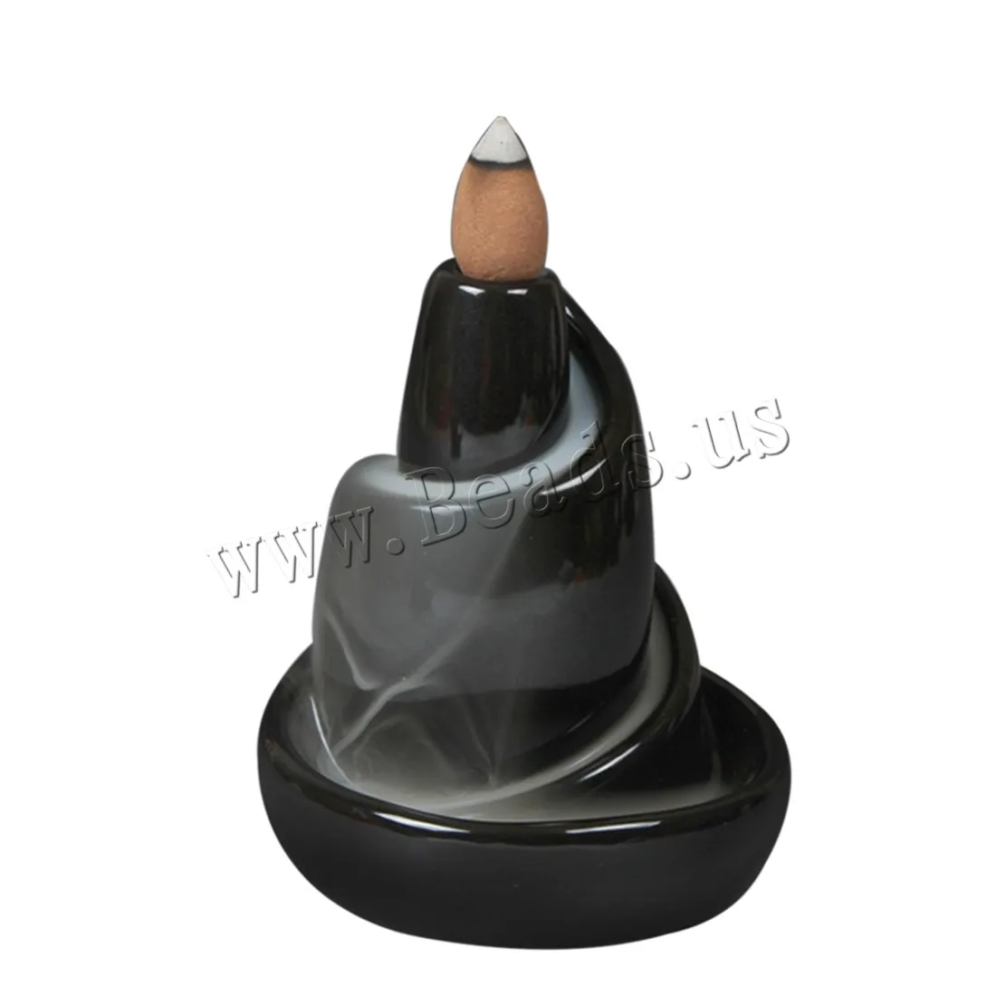 Mountain River Handicraft Backflow Incense Burner Ceramic Incense Holder Smoke Waterfall Censer Creative Use In Home Teahouse