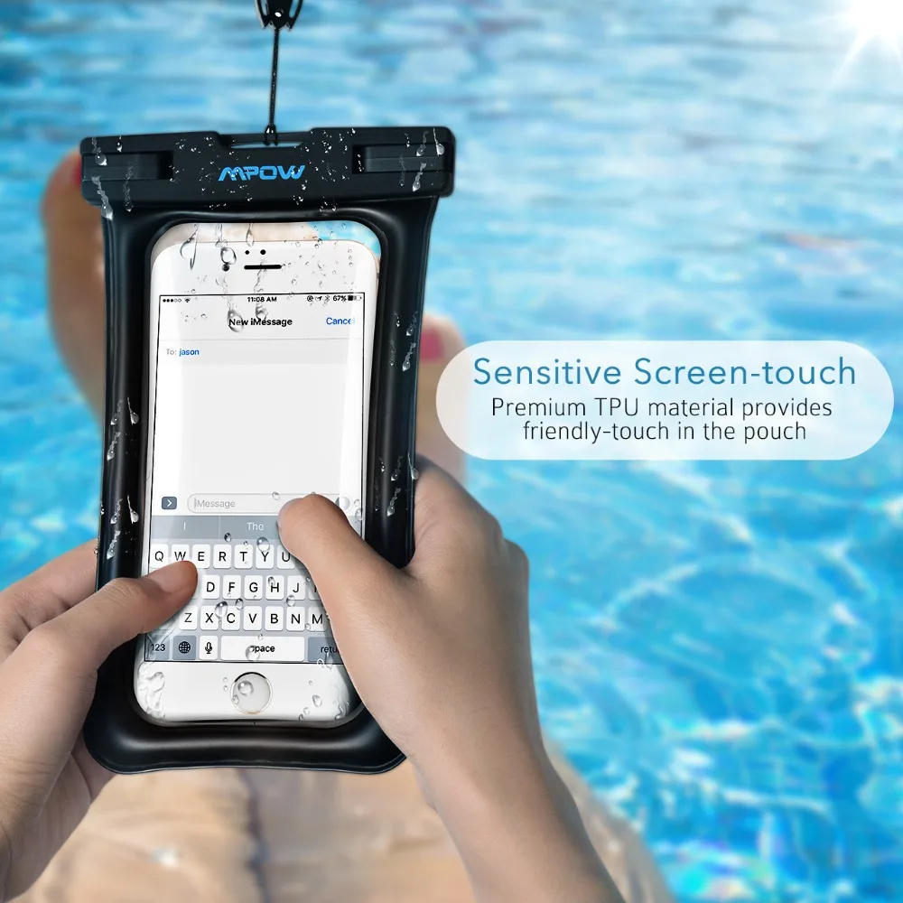 1pcs Mpow IPX8 Floatable Waterproof Bag Case Universal 6.5 '' Underwater Phone Pouch For iPhone Samsung Huawei Cellphone Dry Bag