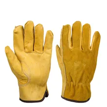 1 пара перчаток из воловьей кожи для безопасности на рабочем месте, для цветения, садоводства, резиновых проколов, износостойких, для посадки цветов