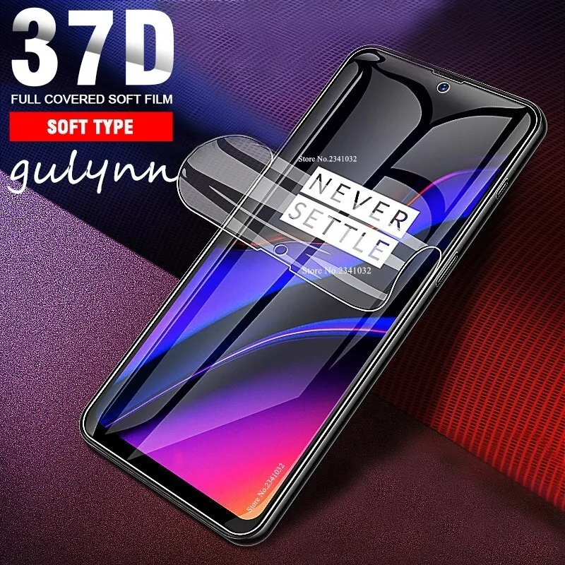 

New 37D Full Cover Hydrogel Protective Film For One Plus OnePlus 6T 6 5 5t 7 7Pro Screen Protector For Oneplus7 Pro Not Glass