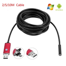2 в 1 HD 5.5 мм 5 м USB промышленного Тесты эндоскопа объектив Android инспекции Водонепроницаемый телефон Камера PC Для Samsung S7 Edge