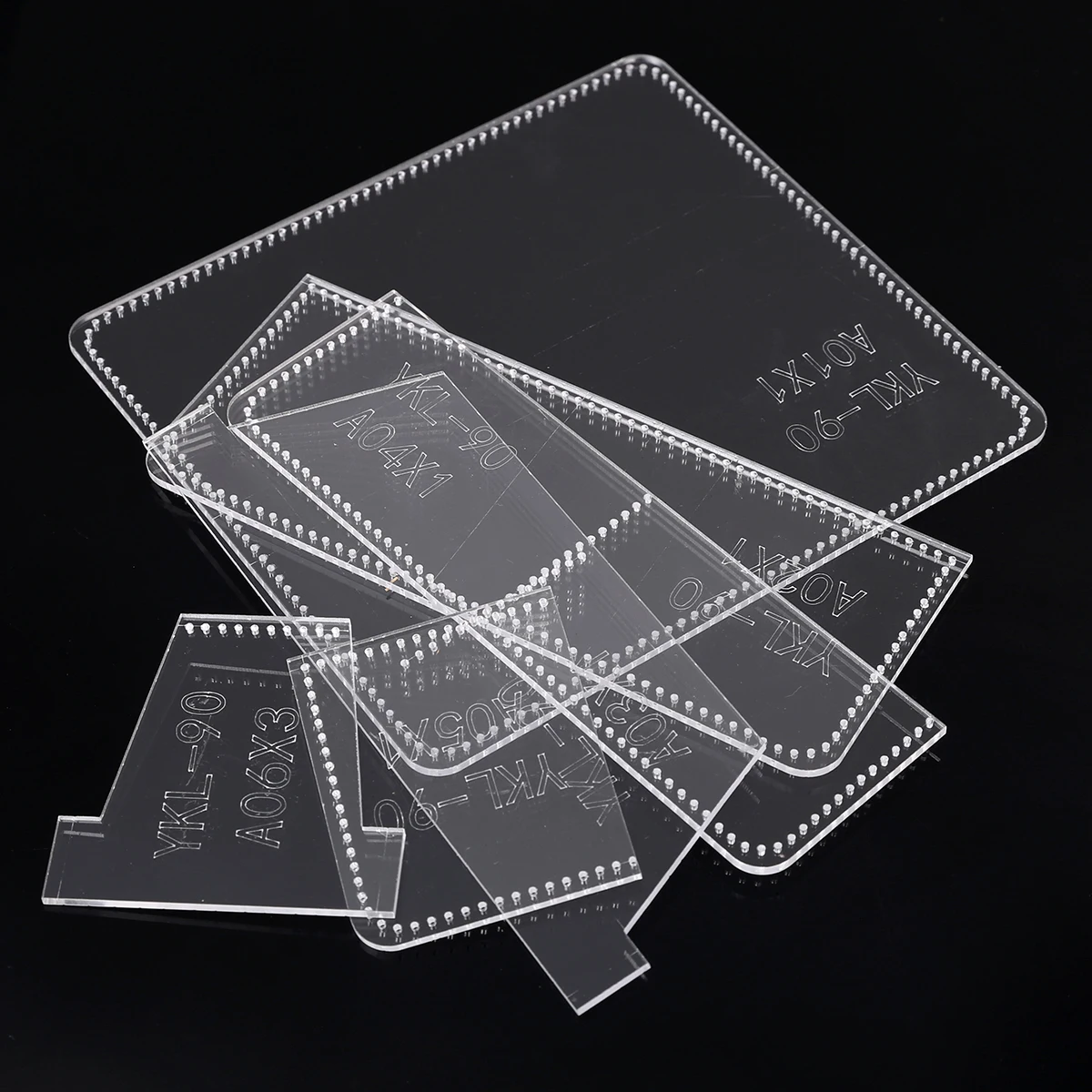 1pc Acrylic Transparent Templates Business Long Wallet Template Leather Craft Pattern Stencil DIY Household Supplies
