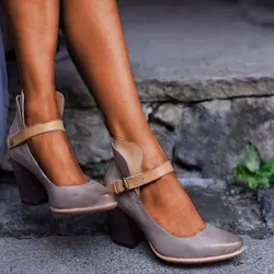 WENYUJH/Новинка 2019 года, женские туфли-лодочки на высоком каблуке, пикантные женские босоножки, женская обувь на толстом каблуке, модная обувь