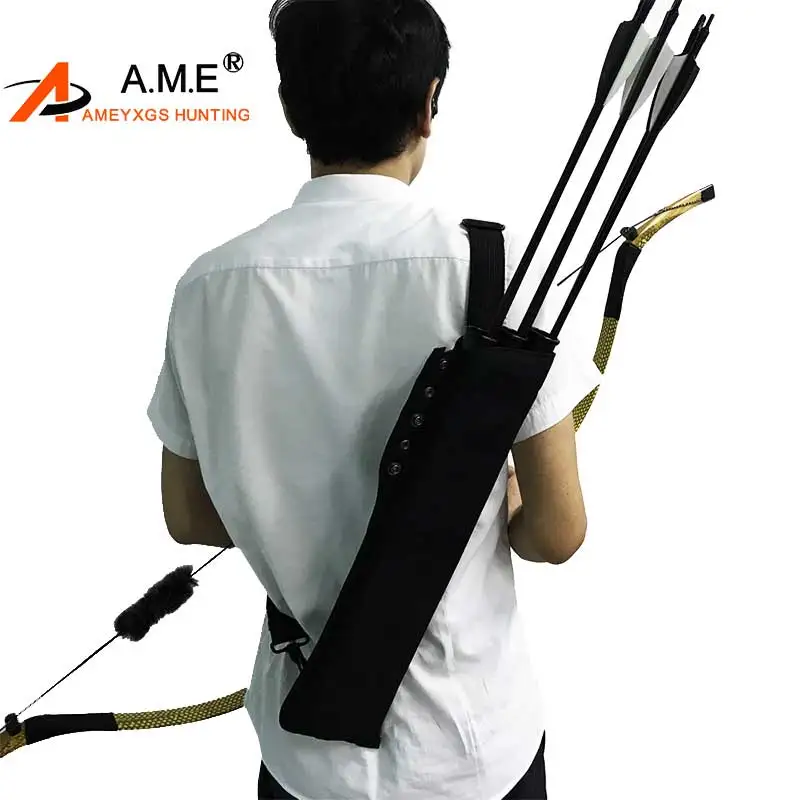 1 Piece Archery Quiver Black 3 Tube Carbon Arrow Case Archery Shooting