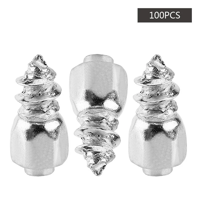 

100pcs 9mm Screw Tire Stud Anti-Slip Wheel Tire Snow Chain Anti Skid Ice Stud Car Off-Road Tire Tyre Screw Spikes