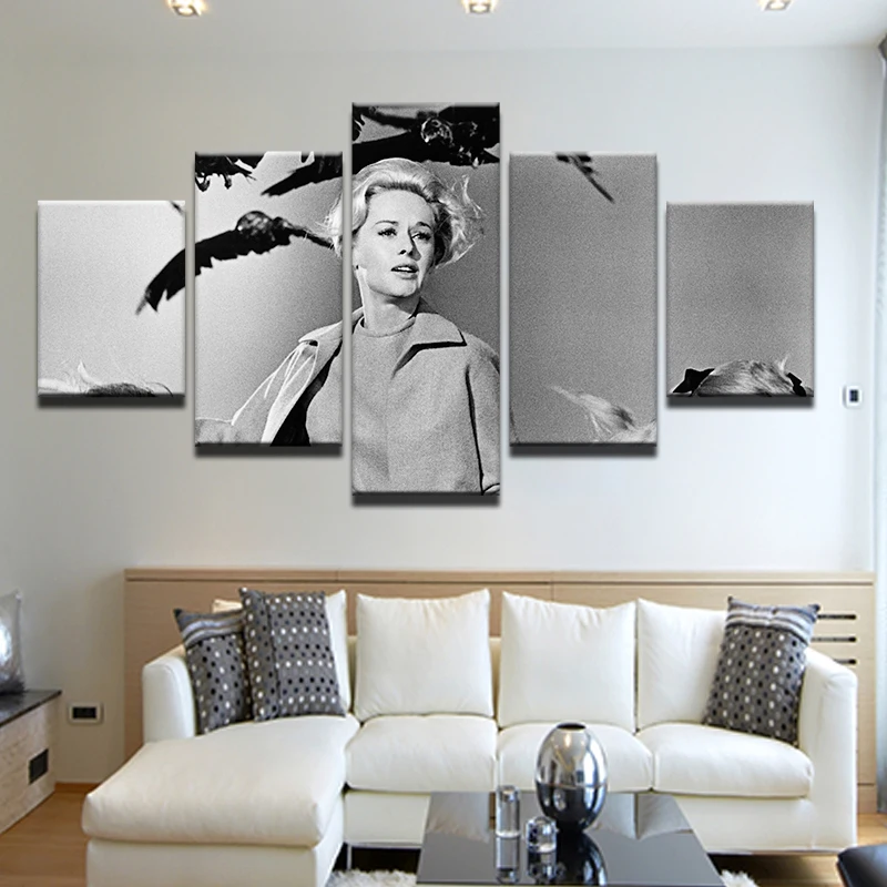 Modern Home Wall Decor Canvas Painting Art HD Print 5 Ppc The Birds Movie Characters Poster Picture For Living Room | Дом и сад