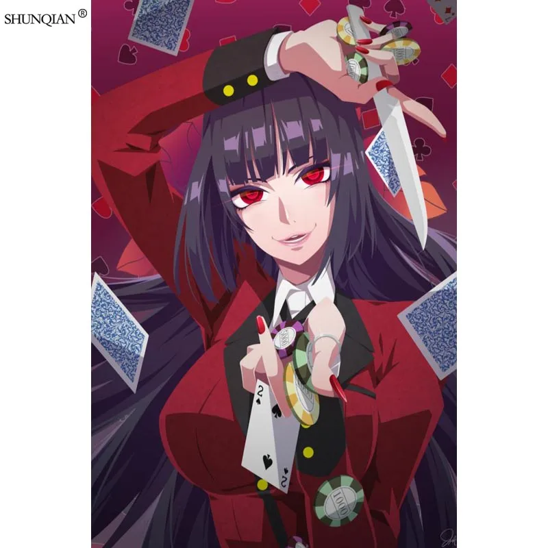 Kakegurui печати плакатов из шелковой ткани с принтом плакат ткань пользовательские