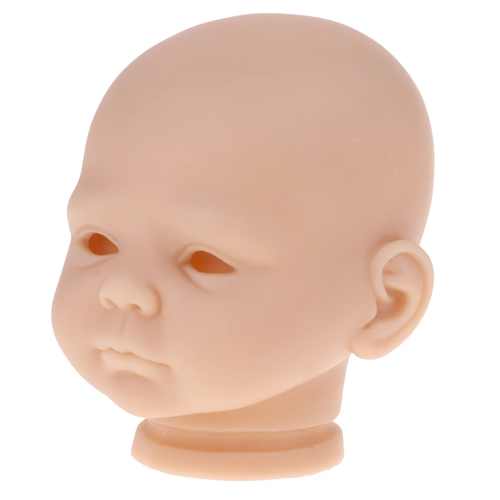Handmade 20inch Doll Body Parts Soft Vinyl Blank Awake Baby Doll Head Model Kids Dolls Making Craft Arts Accessories